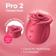 Satisfyer Pro 2 Rose Classic - léghullámos csiklóizgató (piros)
