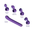 Magic Stick - vibrátor cseréléhető feltétekkel (lila)