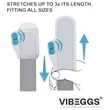 VIBEGGS Ribs Delight - vibrációs tojás maszturbátor (fehér)