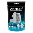 VIBEGGS Twisty Tongues - vibrációs tojás maszturbátor (fehér)