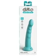 Dillio Slim Seven - tapadókorong stimuláló dildó (20cm) - türkiz