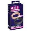 You2Toys 4in1 - pénisz- és heregyűrű szett (natúr-fekete)