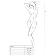 Passion BS021 - ujjatlan, nyitott necc overál (fehér) - S-L
