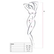 Passion BS048 - nyitott necc overall nyakpánttal (fekete) - S-L
