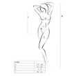 Passion BS064 - nyitott necc body (fekete) - S-L