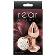 Rear Assets Rose - fehér rózsás kis anál plug (rózsaarany)