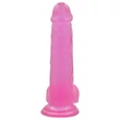 Lovetoy Jelly Studs - tapadókorongos dildó - 20cm (pink)