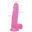 Lovetoy Jelly Studs - tapadókorongos dildó - 20cm (pink)