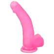 Lovetoy Jelly Studs - tapadókorongos dildó - 20cm (pink)