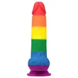 Lovetoy Prider - élethű herés dildó - 20cm (szivárvány)