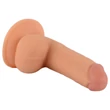 Mr. Rude - tapadókorongos, herés élethű dildó - 18cm (natúr)