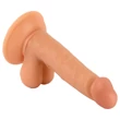 Mr. Rude - tapadókorongos, herés élethű dildó - 17cm (natúr)