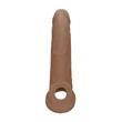 RealRock Penis Sleeve 9 - péniszköpeny (21,5cm) - sötét natúr
