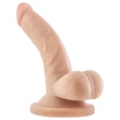 Dr. Skin 4 - tapadókorongos, herés élethű dildó - natúr (12cm)