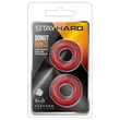 Stay Hard - péniszgyűrű szett (piros)
