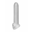 Fat Boy Micro Ribbed - péniszköpeny (19cm) - fehér