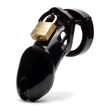 CB-6000 CB-X - luxus pénisz ketrec lakattal (fekete)