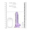 REALROCK - átlátszó élethű dildó - lila (17cm)