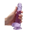 REALROCK - átlátszó élethű dildó - lila (17cm)