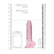 REALROCK - átlátszó élethű dildó - pink (17cm)