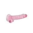 REALROCK - átlátszó élethű dildó - pink (17cm)