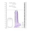 REALROCK - átlátszó élethű dildó - lila (19cm)