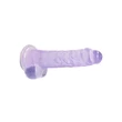 REALROCK - átlátszó élethű dildó - lila (19cm)