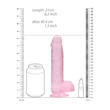 REALROCK - átlátszó élethű dildó - pink (19cm)