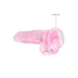 REALROCK - átlátszó élethű dildó - pink (19cm)