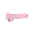 REALROCK - átlátszó élethű dildó - pink (19cm)