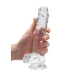 REALROCK - átlátszó élethű dildó - átlátszó (19cm)