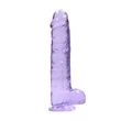 REALROCK - átlátszó élethű dildó - lila (22cm)