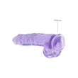 REALROCK - átlátszó élethű dildó - lila (22cm)