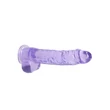 REALROCK - átlátszó élethű dildó - lila (22cm)