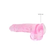 REALROCK - átlátszó élethű dildó - pink (22cm)