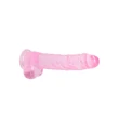 REALROCK - átlátszó élethű dildó - pink (22cm)