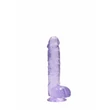 REALROCK - átlátszó élethű dildó - lila (15cm)