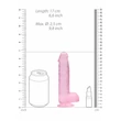 REALROCK - átlátszó élethű dildó - pink (15cm)