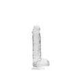 RealRock - átlátszó élethű dildó - átlátszó (15cm)