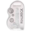 REALROCK - átlátszó élethű dildó - átlátszó (15cm)