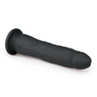 Easytoys - tapadókorongos 100% szilikon dildó (21cm) - fekete