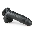 Easytoys - tapadókorongos, herés dildó (20cm) - fekete