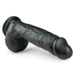 Easytoys - tapadókorongos, herés dildó (22,5cm) - fekete
