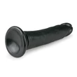 Easytoys - tapadókorongos élethű dildó (20,5cm) - fekete