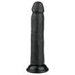 Easytoys - tapadókorongos élethű dildó (20,5cm) - fekete