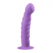 Easytoys - hullámos, tapadókorongos dildó (lila)