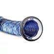 Gildo Glass No. 5 - spirál üveg dildó (átlátszó-kék)