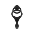 Easytoys Pleasure Ring - rugalmas pénisz- és heregyűrű (fekete)