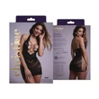 Christine - strasszos necc ruha - (fekete) - XS-XL