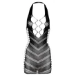 Christine - strasszos necc ruha - (fekete) - XS-XL